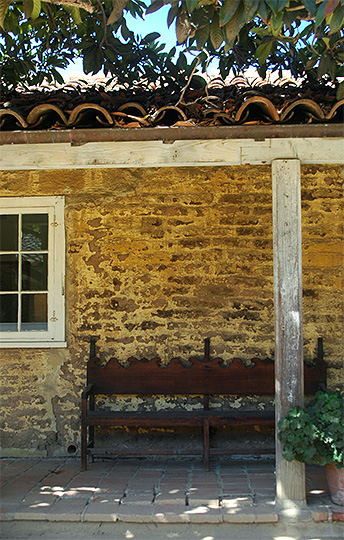 The lower courtyard